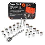 GreatNeck 73804 3/8in. Drive Mechanics Tool Set Main Image
