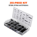 GreatNeck 68233 255-Piece Nut and Bolt Assortment, MM, Black Additional Image 2