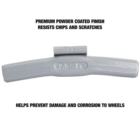 OEMTOOLS 23236 2.50 Oz. P Style Steel Wheel Weight- 1 Box of 25 Additional Image 3