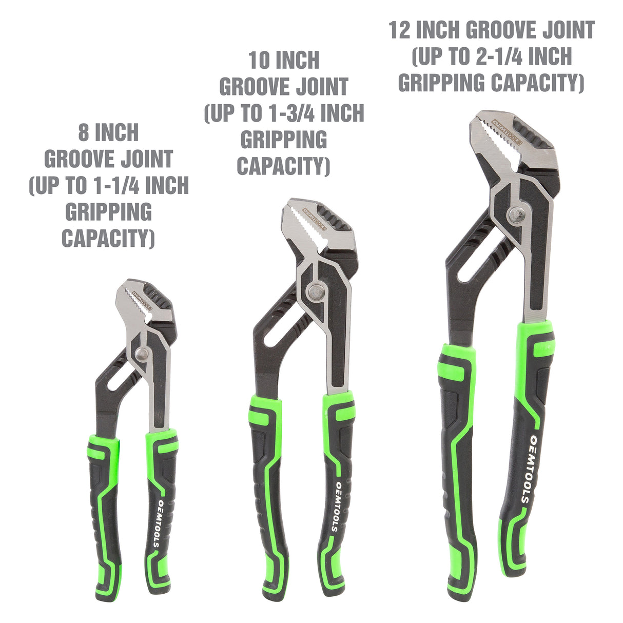 OEMTOOLS 22648 3 Piece Groove Joint Pliers Set Additional Image 1