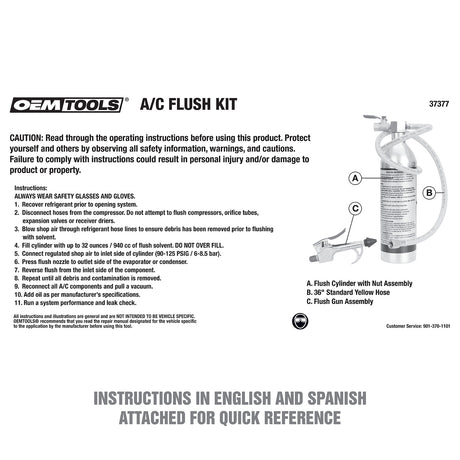 OEMTOOLS 37377 A/C Flush Kit Additional Image 5