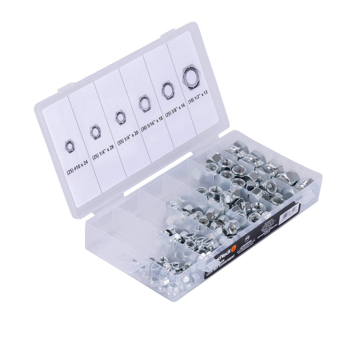 GreatNeck 68220 150-Piece Nylon Lock Nut Assortment Main Image