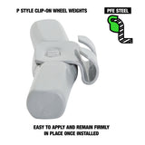 OEMTOOLS 23235 2.25 Oz. P Style Steel Wheel Weight - 1 Box of 25 Additional Image 2