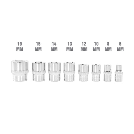 OEMTOOLS 25445 3/8in. Drive Super Grip Socket Set - Metric Additional Image 2