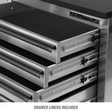 OEMTOOLS OEM24615 72in. 11-Drawer Cabinet and Upper Cabinet - Stainless Steel Additional Image 3