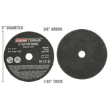 OEMTOOLS 26509 3 X 1/16in. X 3/8 Cut Off Wheel - 2 Pc. Additional Image 1