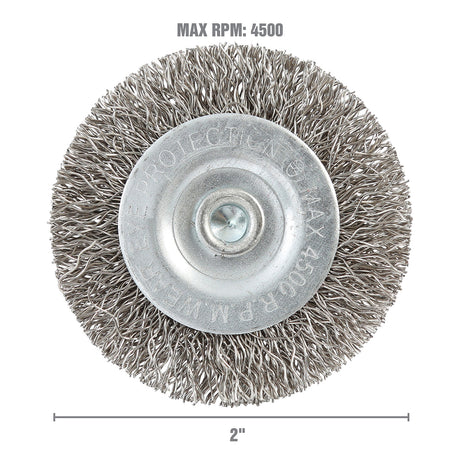 OEMTOOLS 26508 2in. Coarse Wire Wheel Brush Additional Image 2