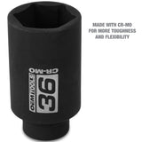 OEMTOOLS 25206 1/2 Inch Drive Axle Nut Socket (36 mm) Additional Image 2