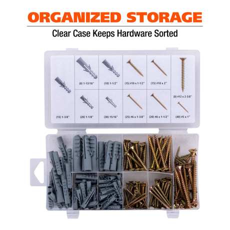 GreatNeck 68226 206-Piece Anchor/Wood Screw Assortment Additional Image 5