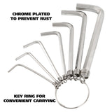 GreatNeck HKM7C Hex Key Wrench Set (7 Piece Metric) on Key Ring Additional Image 4