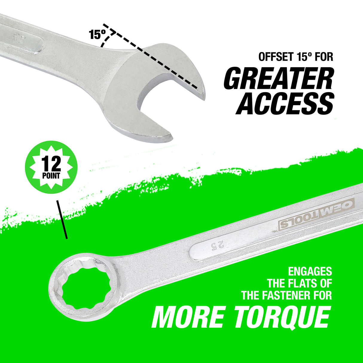 OEMTOOLS 22125 25 mm Jumbo Combination Wrench Additional Image 3
