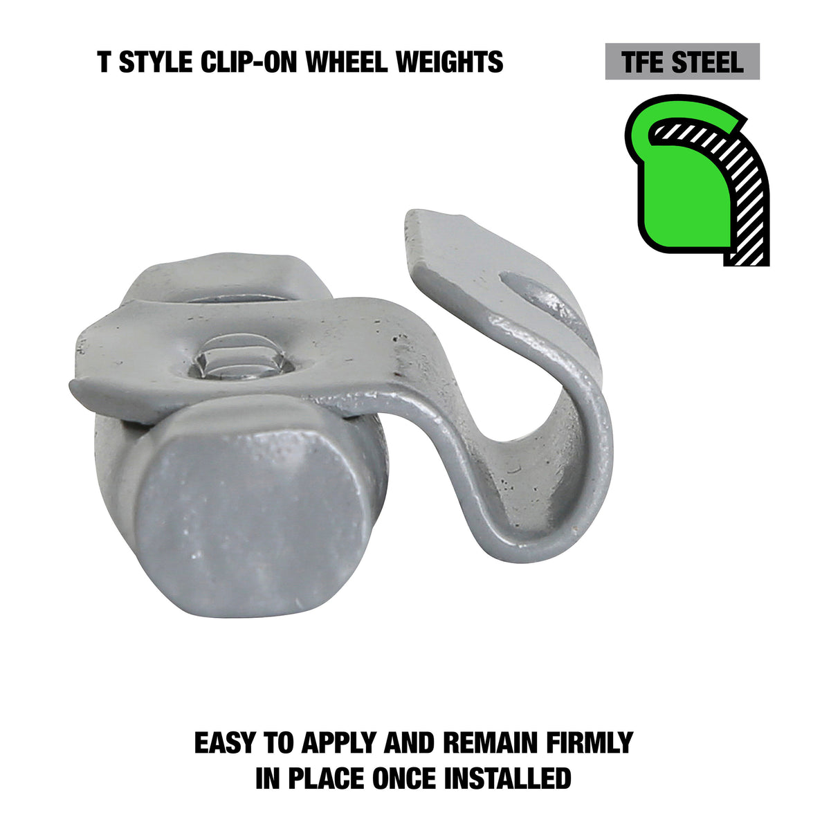 OEMTOOLS 23241 0.50 Oz. T Style Steel Wheel Weight - 1 Box of 25 Additional Image 2