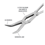 OEMTOOLS 22634 13 Inch X-Type Long Nose Pliers - 45° Additional Image 2