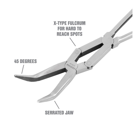 OEMTOOLS 22634 13 Inch X-Type Long Nose Pliers - 45° Additional Image 2
