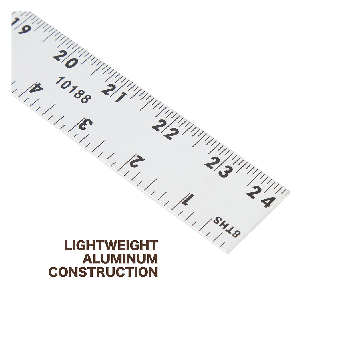 Mayes 10188 Straight Edge Aluminum Ruler (24 Inch x 1 Inch) Additional Image 2