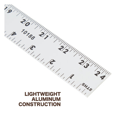 Mayes 10188 Straight Edge Aluminum Ruler (24 Inch x 1 Inch) Additional Image 2