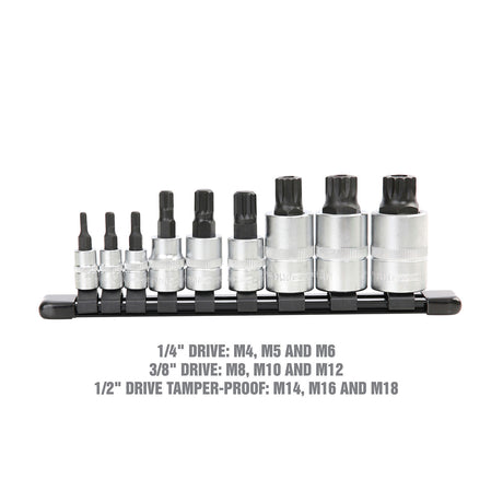 OEMTOOLS 25953 9 Piece Multi-Drive Triple Square Bit Set Additional Image 2