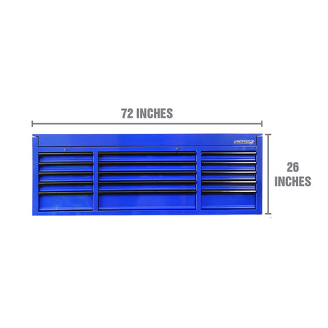 OEMTOOLS 24740 Professional Series 72 Inch 15 Drawer Tool Chest - Blue Additional Image 1