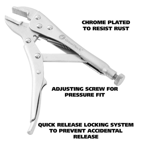 GreatNeck S7SC Straight Jaw Locking Pliers (7 Inch) Additional Image 4