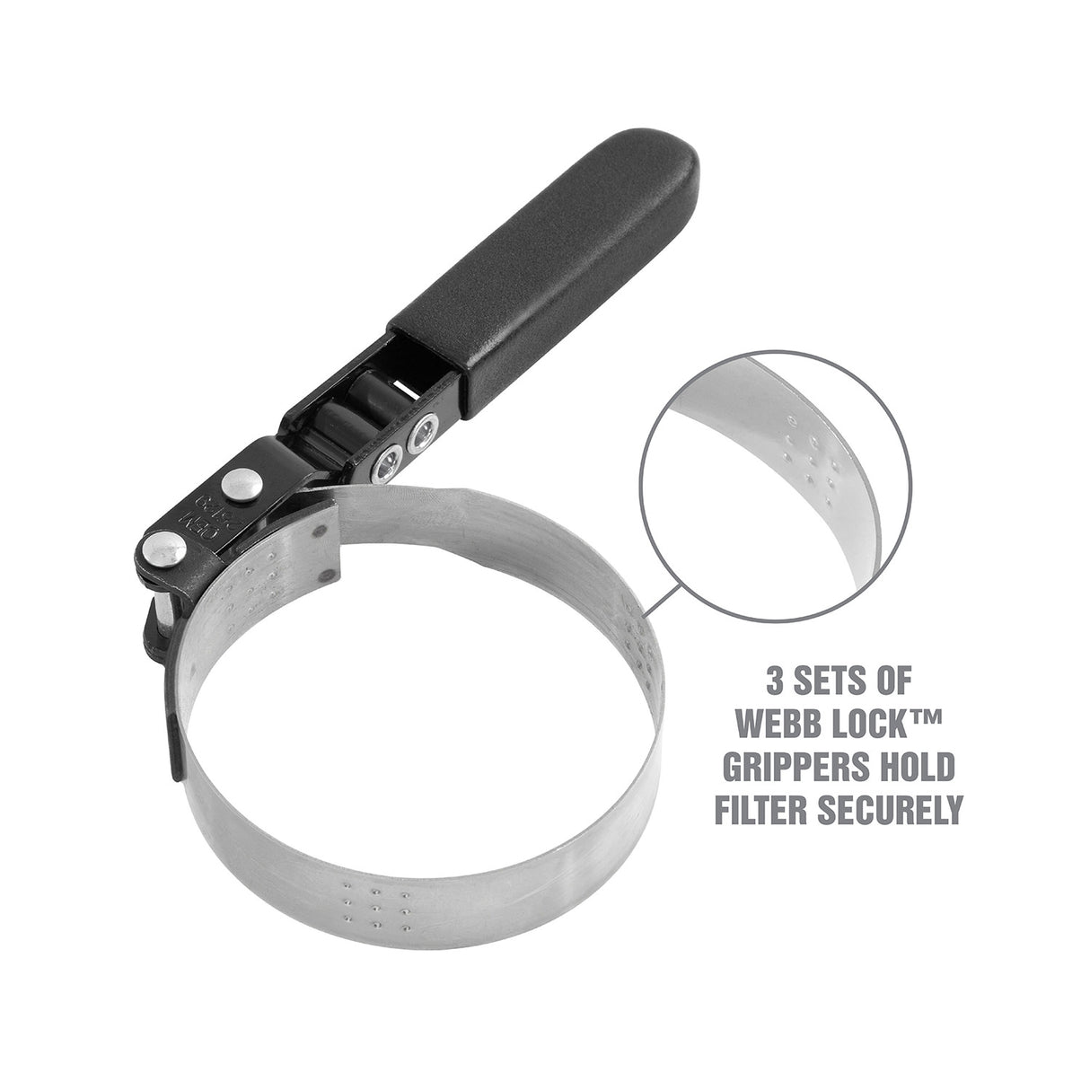 OEMTOOLS 25129 3-1/2in. to 3-7/8in. Heavy Duty Oil and Gas Filter Wrench Additional Image 2