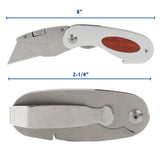 Sheffield 58132 Elliptic Folding Lock Back® Utility Knife Additional Image 1