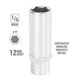 OEMTOOLS 22276 12 mm 1/4 Inch Drive Deep Socket Additional Image 1