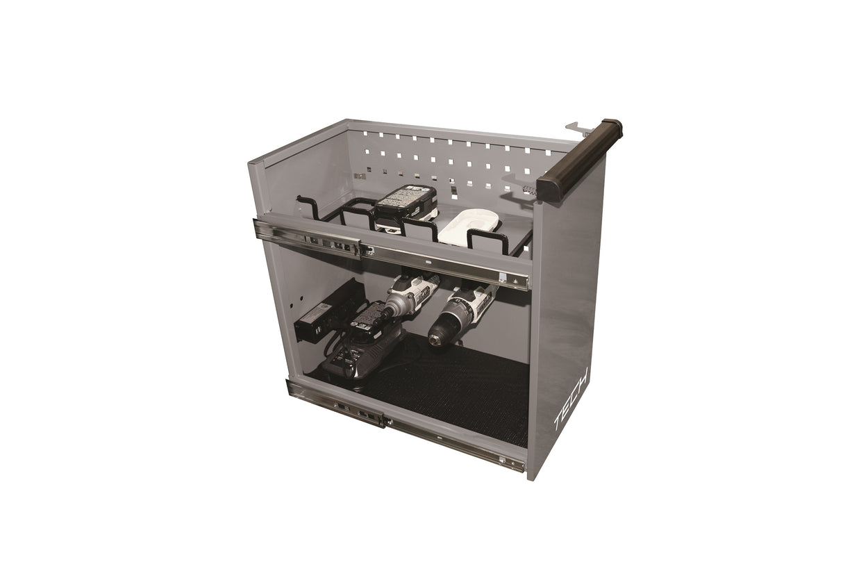 Homak 54in. TECH 7-Drawer Rolling Workstation - GRAY Additional Image 1