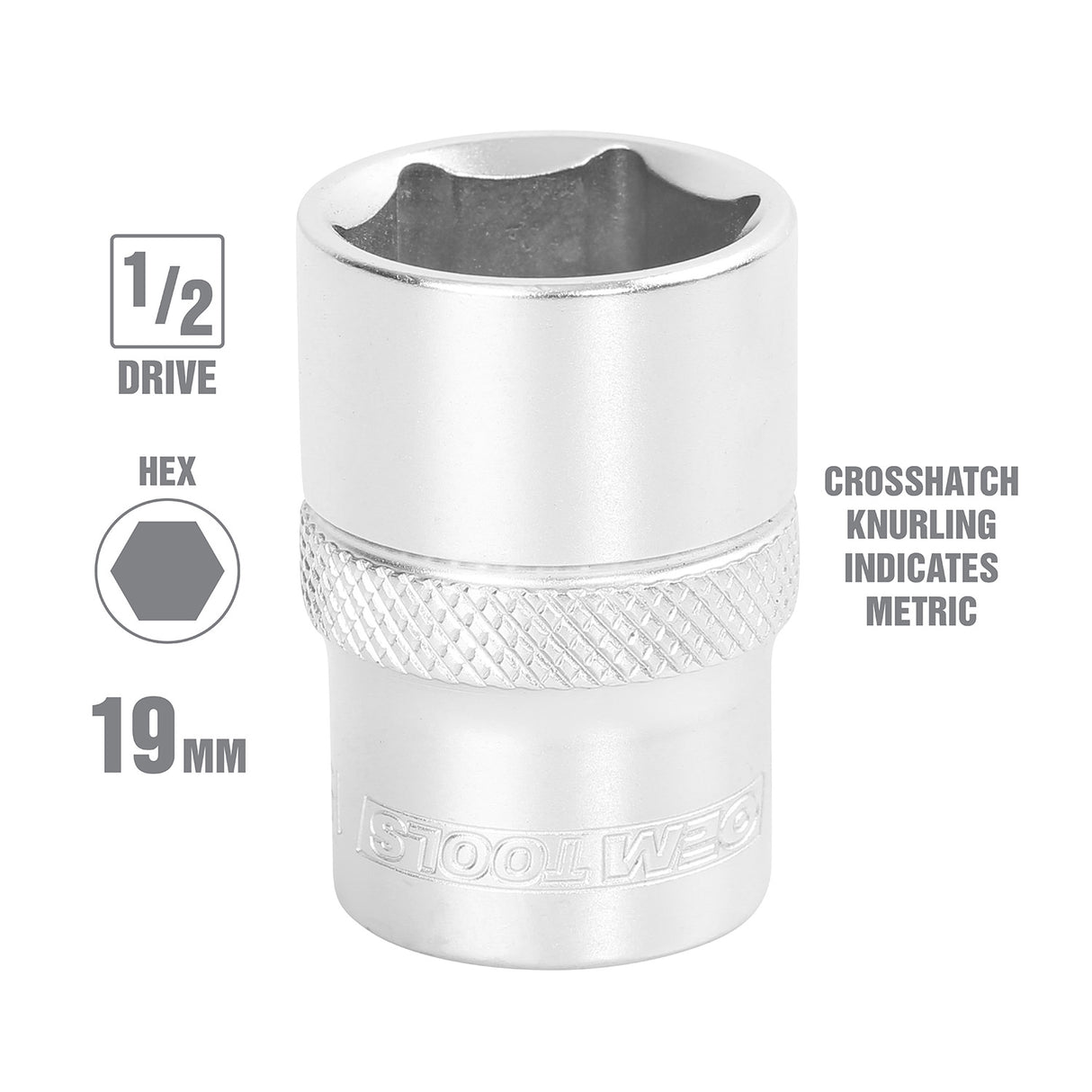 OEMTOOLS 22399 19 mm 1/2 Inch Drive Socket Additional Image 1