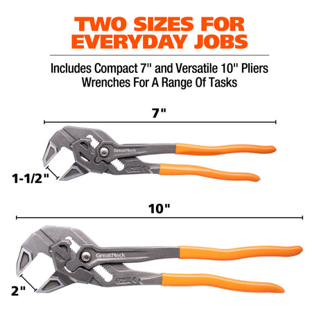 GreatNeck 68400 2-Piece Pliers Wrench Set Additional Image 1
