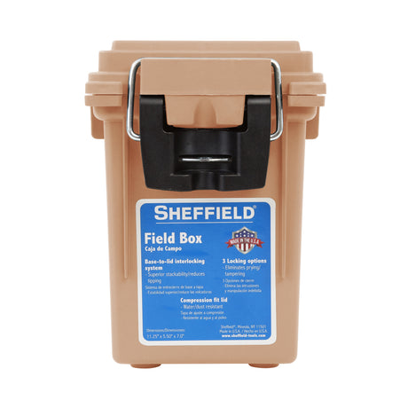 Sheffield 12627 Field Box- Tan, Made in the U.S.A. Additional Image 9