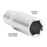 OEMTOOLS 22332 18 mm 3/8 Inch Drive Deep Socket Additional Image 2