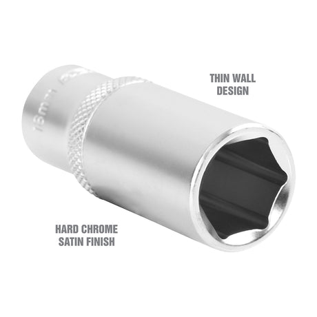 OEMTOOLS 22332 18 mm 3/8 Inch Drive Deep Socket Additional Image 2