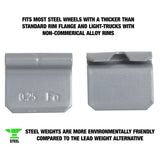 OEMTOOLS 23238 0.25 Oz. T Style Steel Wheel Weight - 1 Box of 25 Additional Image 1