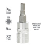 OEMTOOLS 22823 1/4 Inch Drive Hex Bit Socket (4 mm) Additional Image 1