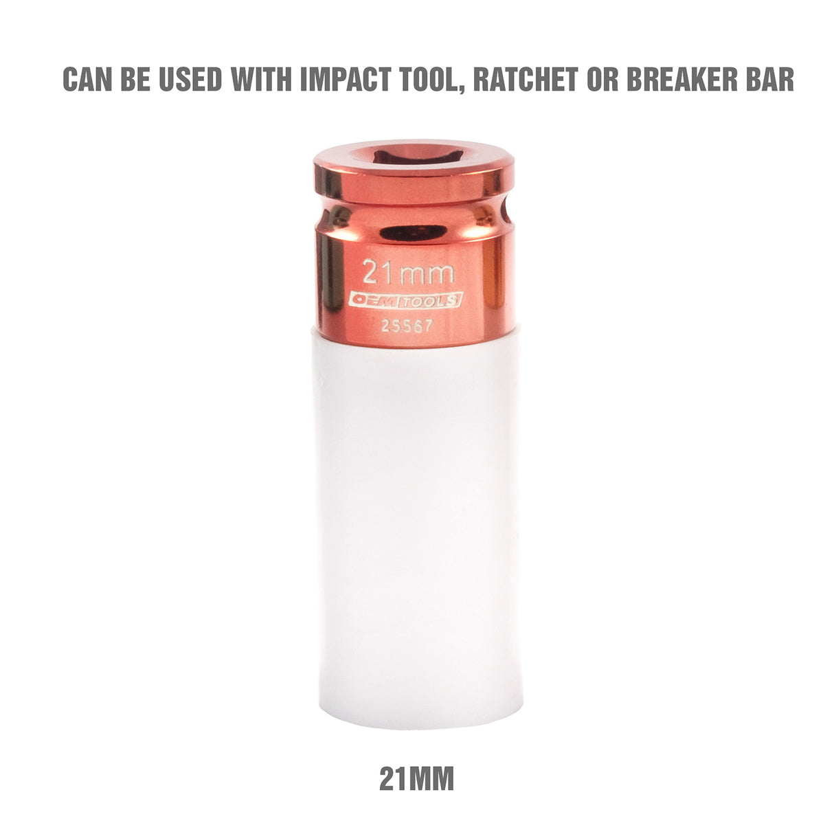 OEMTOOLS 25567 1/2in. Drive 21 mm Non-Marring Lug Nut Socket Additional Image 1