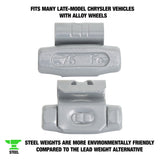 OEMTOOLS 23281 0.75 Oz. LH Style Steel Wheel Weight - 1 Box of 25 Additional Image 1