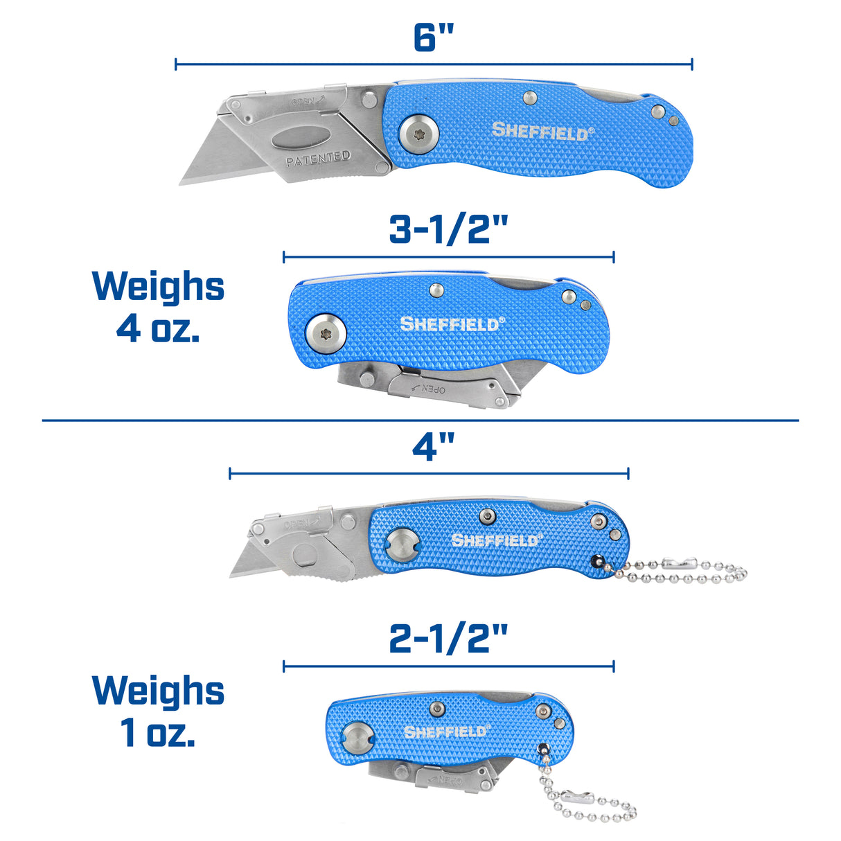 Sheffield 12117 Folding Lock Back® Utility Knives - 2 Pack Additional Image 6
