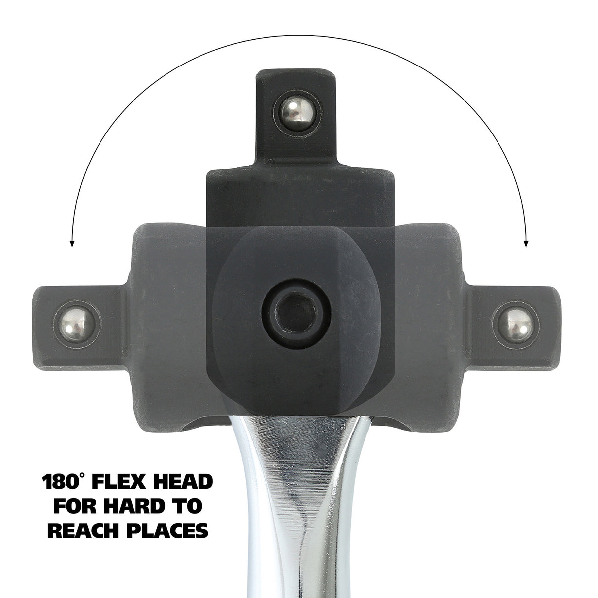 GreatNeck 38005 1/2in. Drive 24-Inch Breaker Bar with Flex Head Additional Image 4