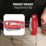 Sheffield 12614 Folding Lock Back® Utility Knife - Red Additional Image 5
