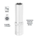 OEMTOOLS 22325 11 mm 3/8 Inch Drive Deep Socket Additional Image 1