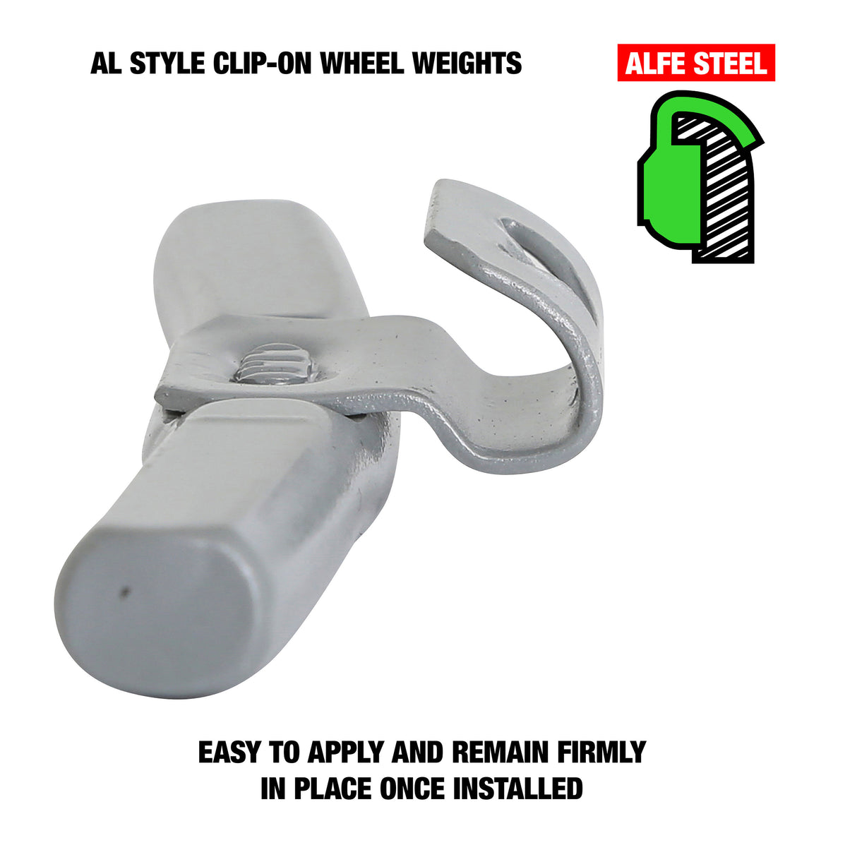 OEMTOOLS 23249 1.75 Oz. AL Style Steel Wheel Weight - 1 Box of 25 Additional Image 2