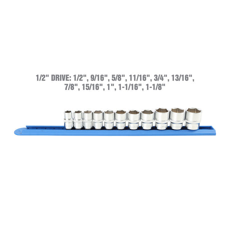 OEMTOOLS 22960 11 Piece 1/2in. Drive Socket Set (SAE) Additional Image 2