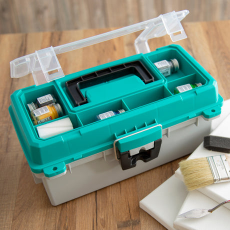 Sheffield 12671 13in. Tackle Box-Teal/Gray Additional Image 6