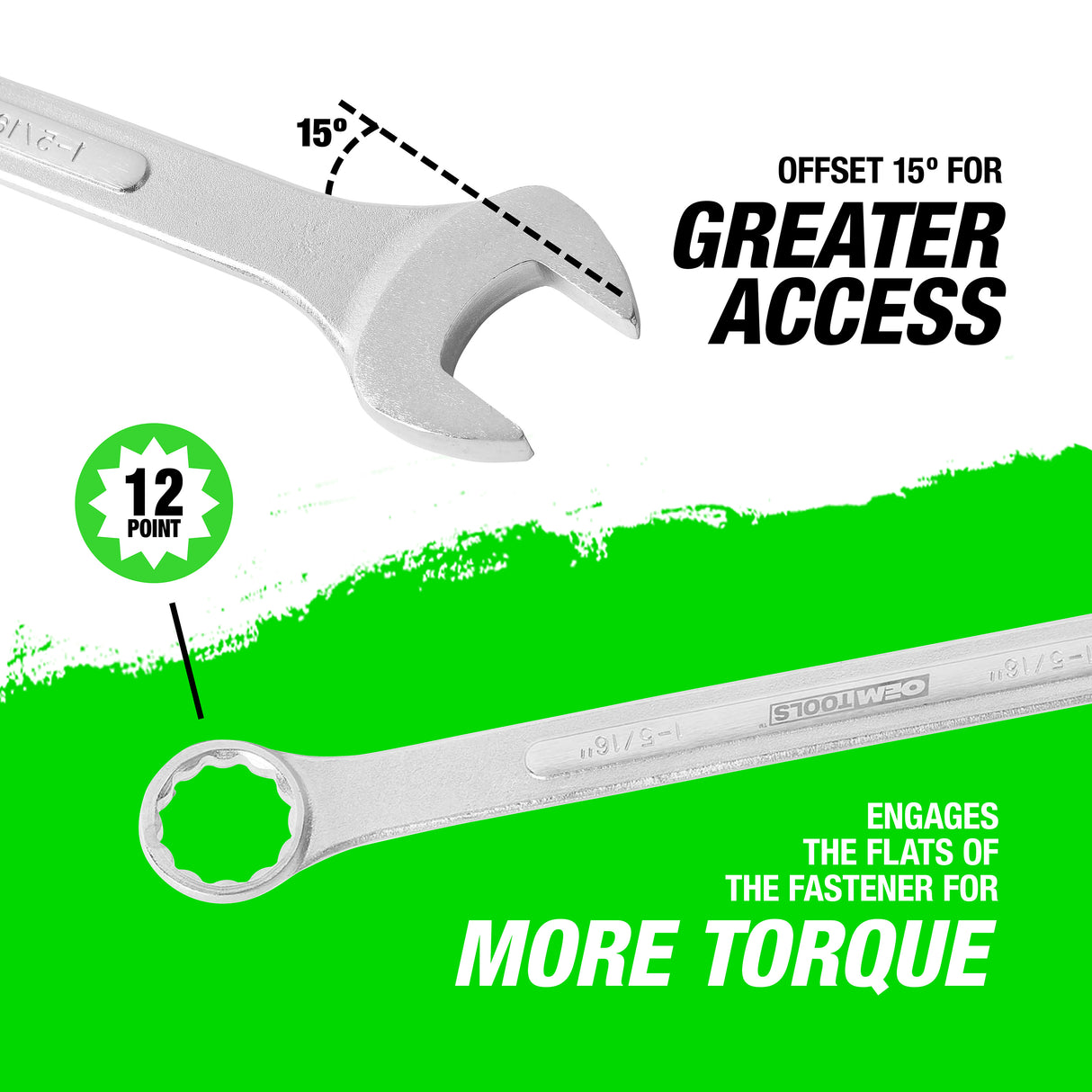 OEMTOOLS 22105 1-5/16in. Jumbo Combination Wrench Additional Image 3