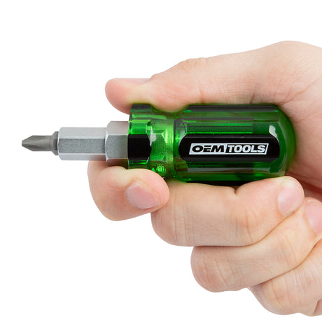 OEMTOOLS 22592 Stubby 6-in-1 Screwdriver W/ Acetate Handle Additional Image 7