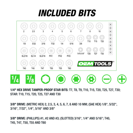 OEMTOOLS 23992 44 Piece Multi-Drive Star and Bit Socket Set Additional Image 6