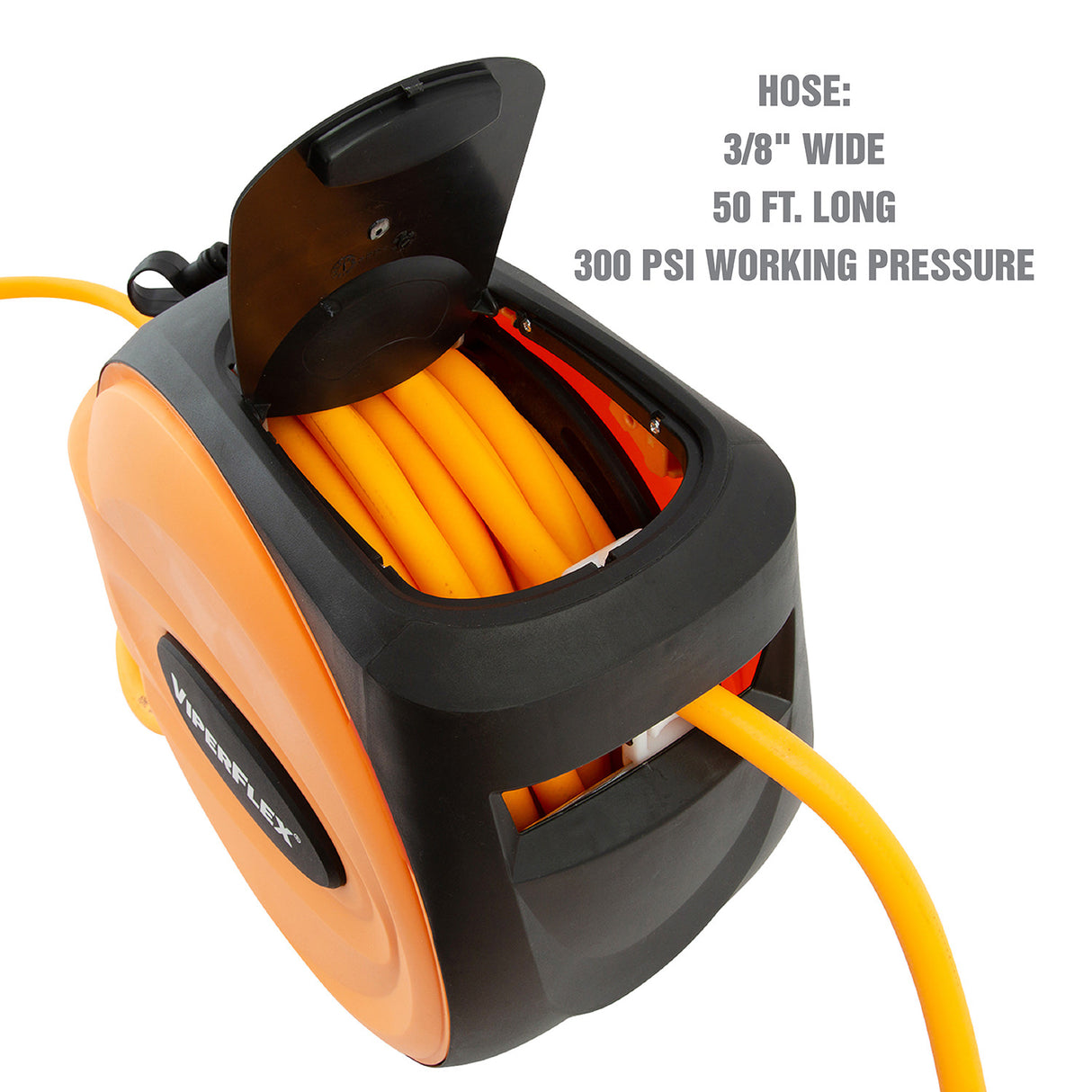 ViperFlex® 24424 3/8” x 50 Ft. Hybrid Polymer Air Hose and Reel Additional Image 3