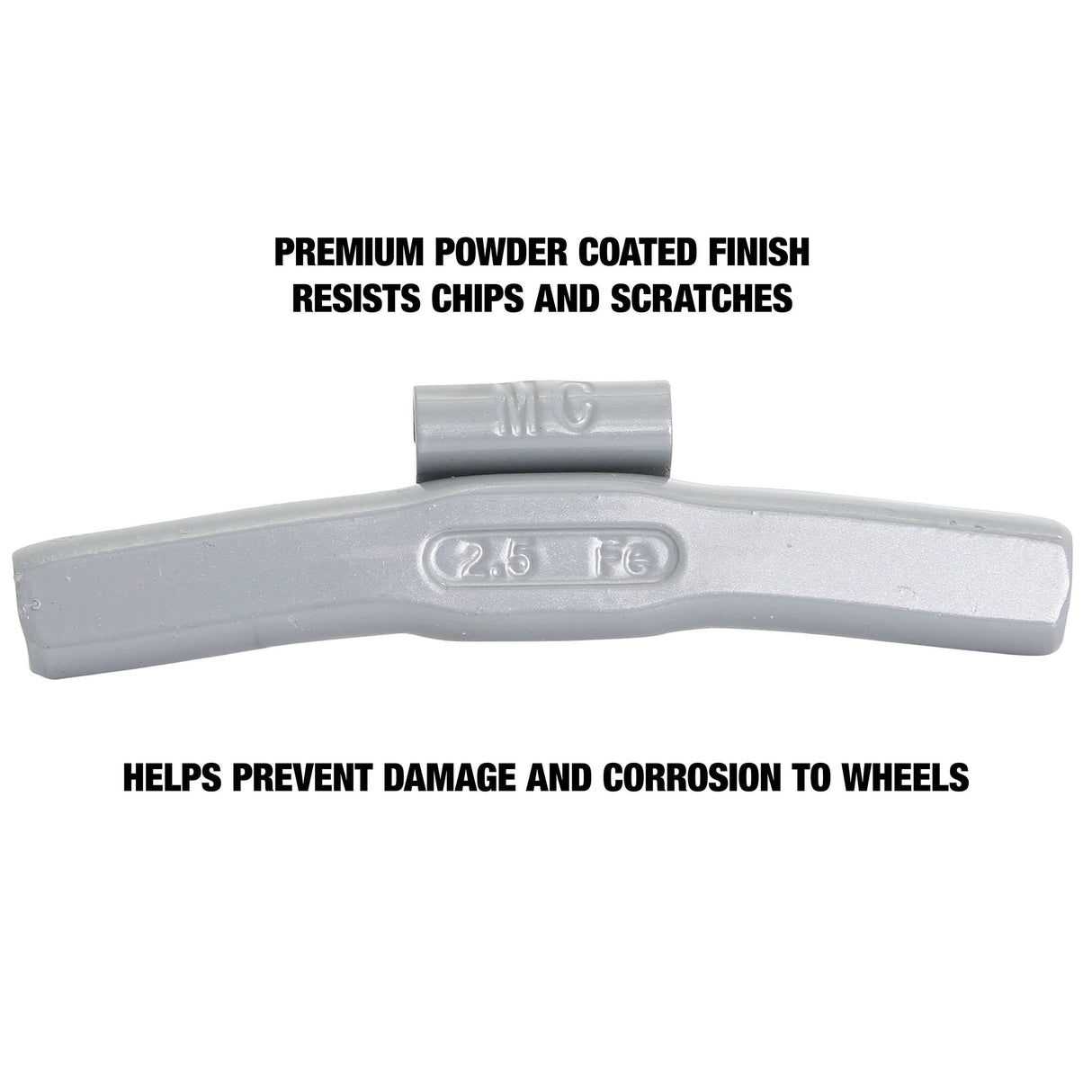 OEMTOOLS 23260 2.50 Oz. MC Style Steel Wheel Weight - 1 Box of 25 Additional Image 3