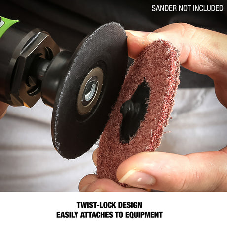 OEMTOOLS 22519 Twist Lock Surface Prep Discs 3in. Medium (25 Pack) Additional Image 5