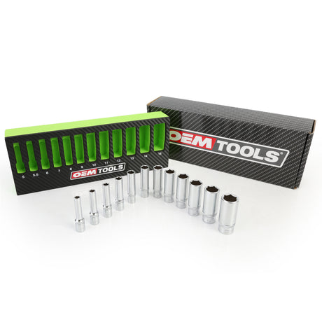 OEMTOOLS 23986 12 Piece 1/4in. Deep Socket Set (Metric) Additional Image 8